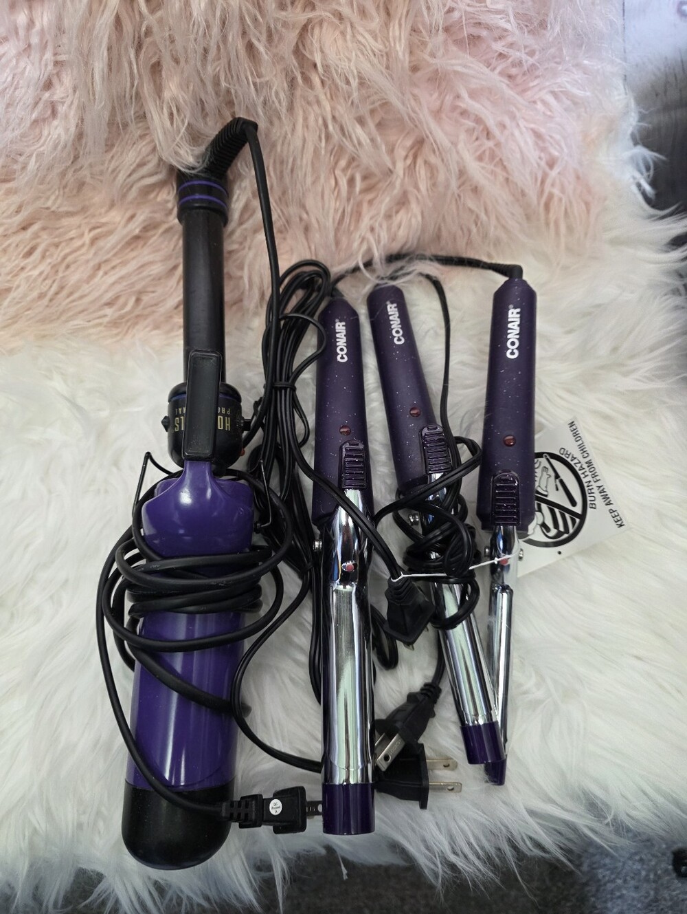 Conair Purple 3-Piece Curling Iron Set